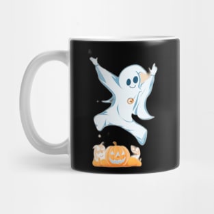 Ghost and a pumpkin Mug